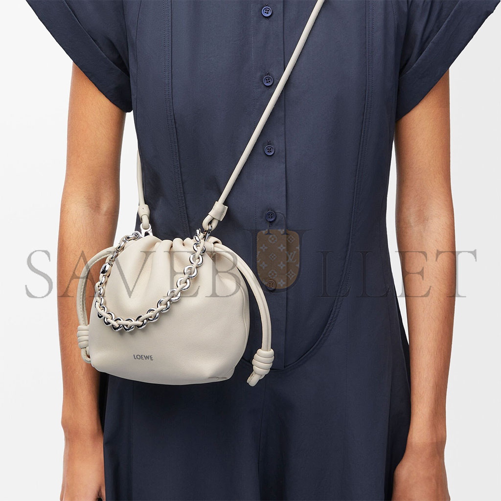 LOEWE MINI FLAMENCO PURSE BAG IN MELLOW NAPPA LAMBSKIN 0011091733 (23*17*5.5cm)